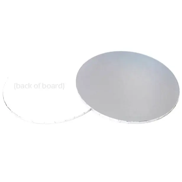 6in Round Masonite Cake Board - Silver