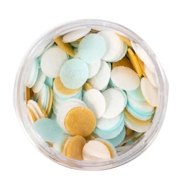 Sprinks Blue, White & Gold Wafer Decorations 9g