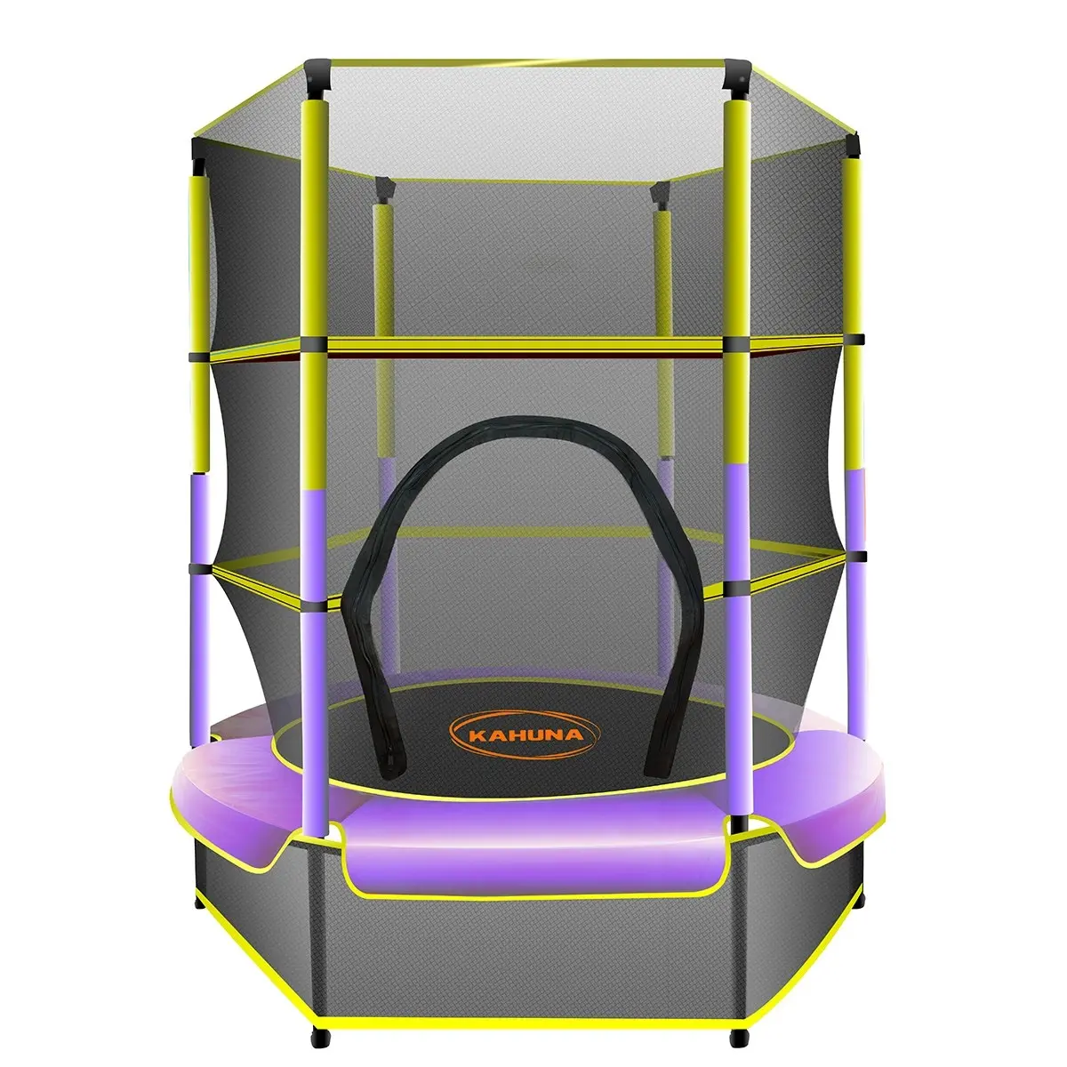 Kahuna Mini 4.5 ft Trampoline Yellow Purple