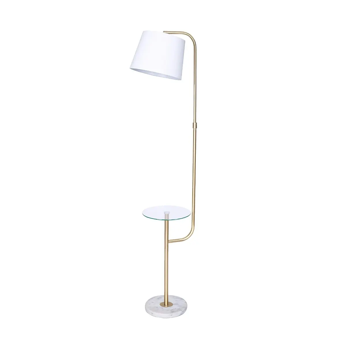 Sarantino Glass End Table Floor Lamp