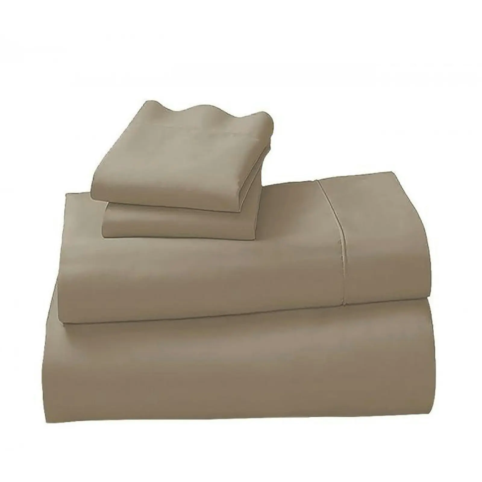 Cotton microfibre 1000TC 4pc Queen sheet set - Taupe