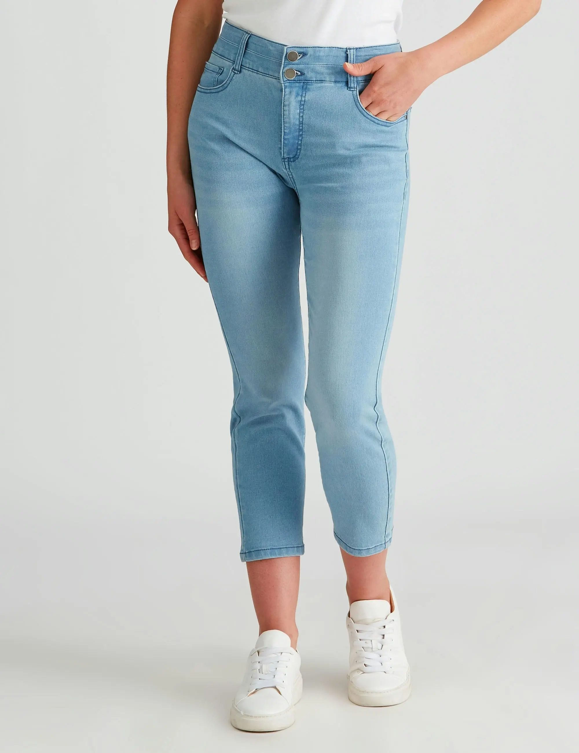 Rockmans 7/8 365 Super Soft Jeans (Light Wash)