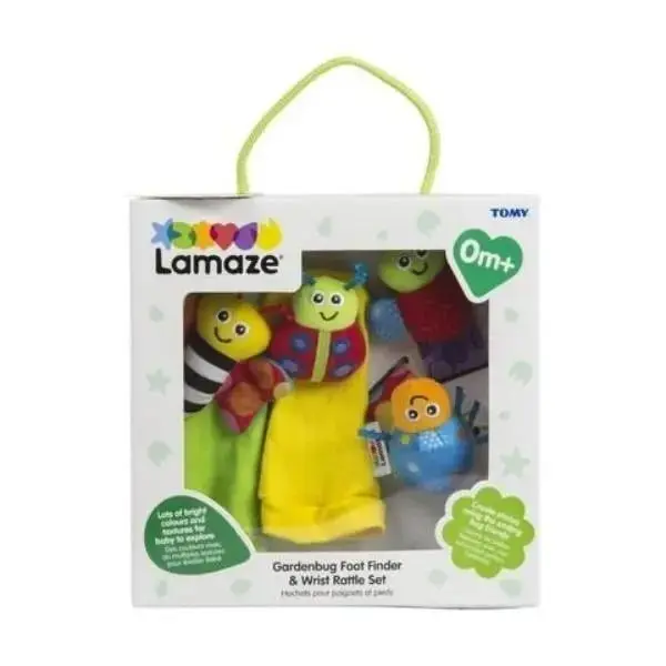 Lamaze Gardenbug Footfinder & Wrist Baby Rattle Set