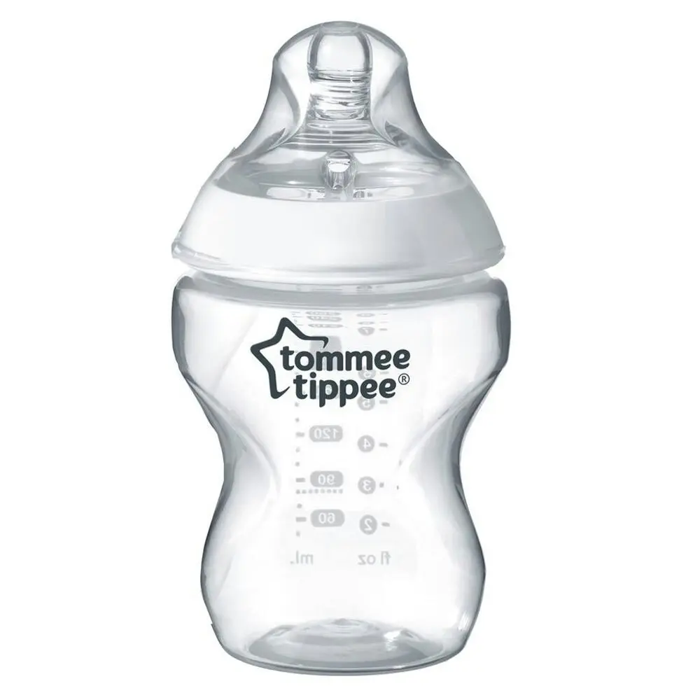 Tommee Tippee 260ml Feeding Bottle Blister w/Silicone Teat Baby/Infant 0m+ Clear