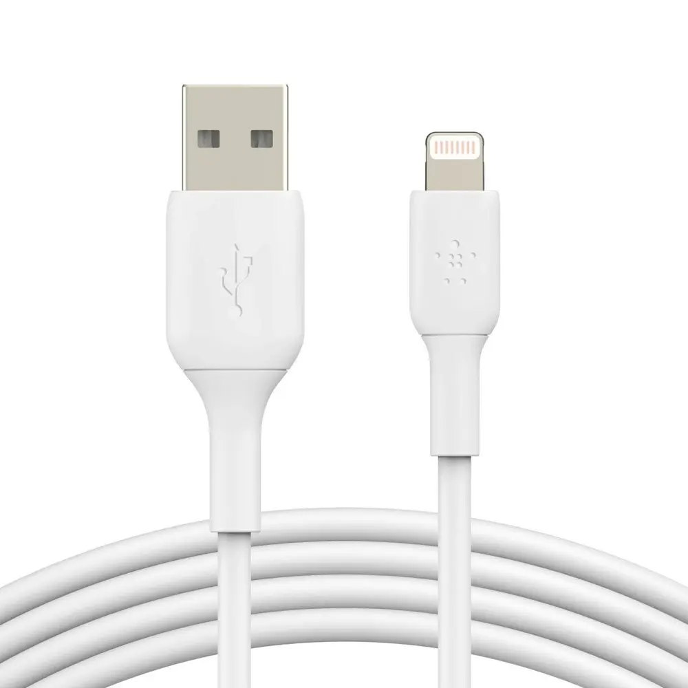 Belkin 2m USB-A to Lightning MFI-Certified Charging Data Cable for iPhone White