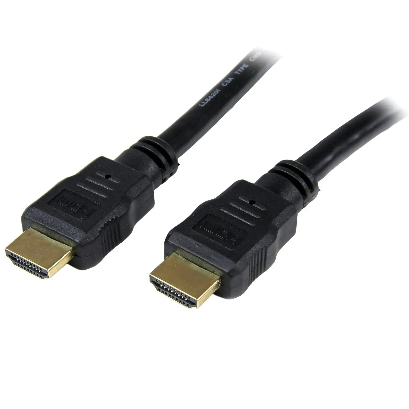 Star Tech 0.3M 4K/2K UHD Short Gold Plated Male/Male HDMI Cable High Speed Black