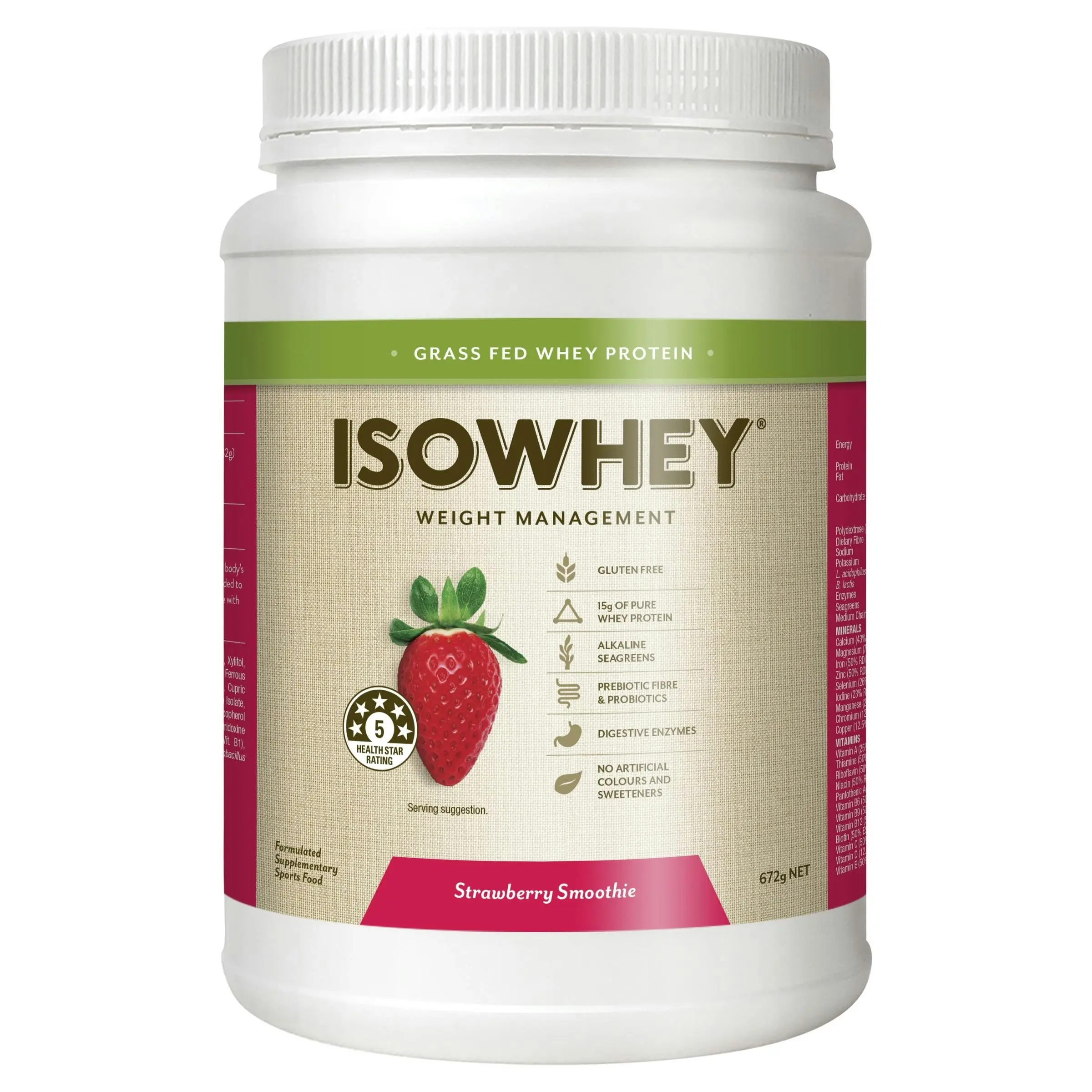 IsoWhey Strawberry Smoothie 672g