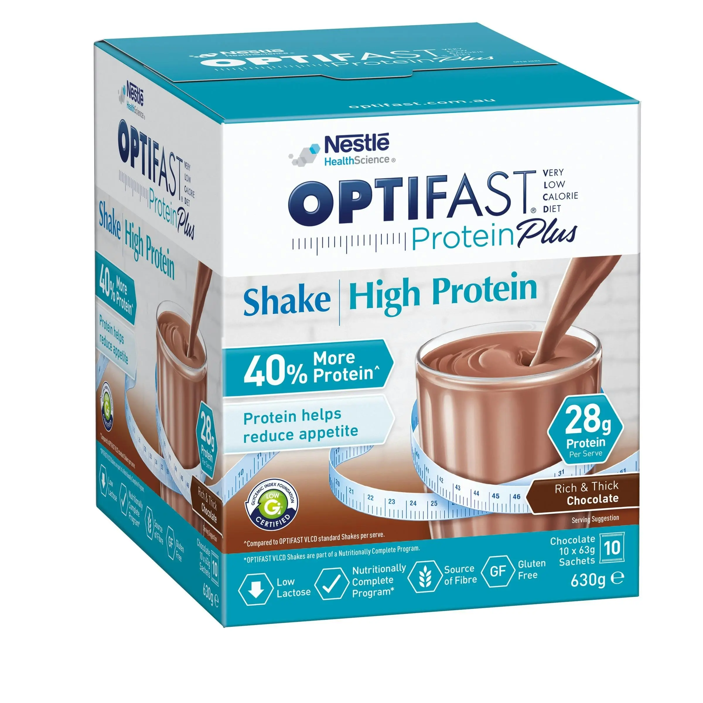 OPTIFAST Protein Plus Shake Chocolate 63g x 10 Sachets