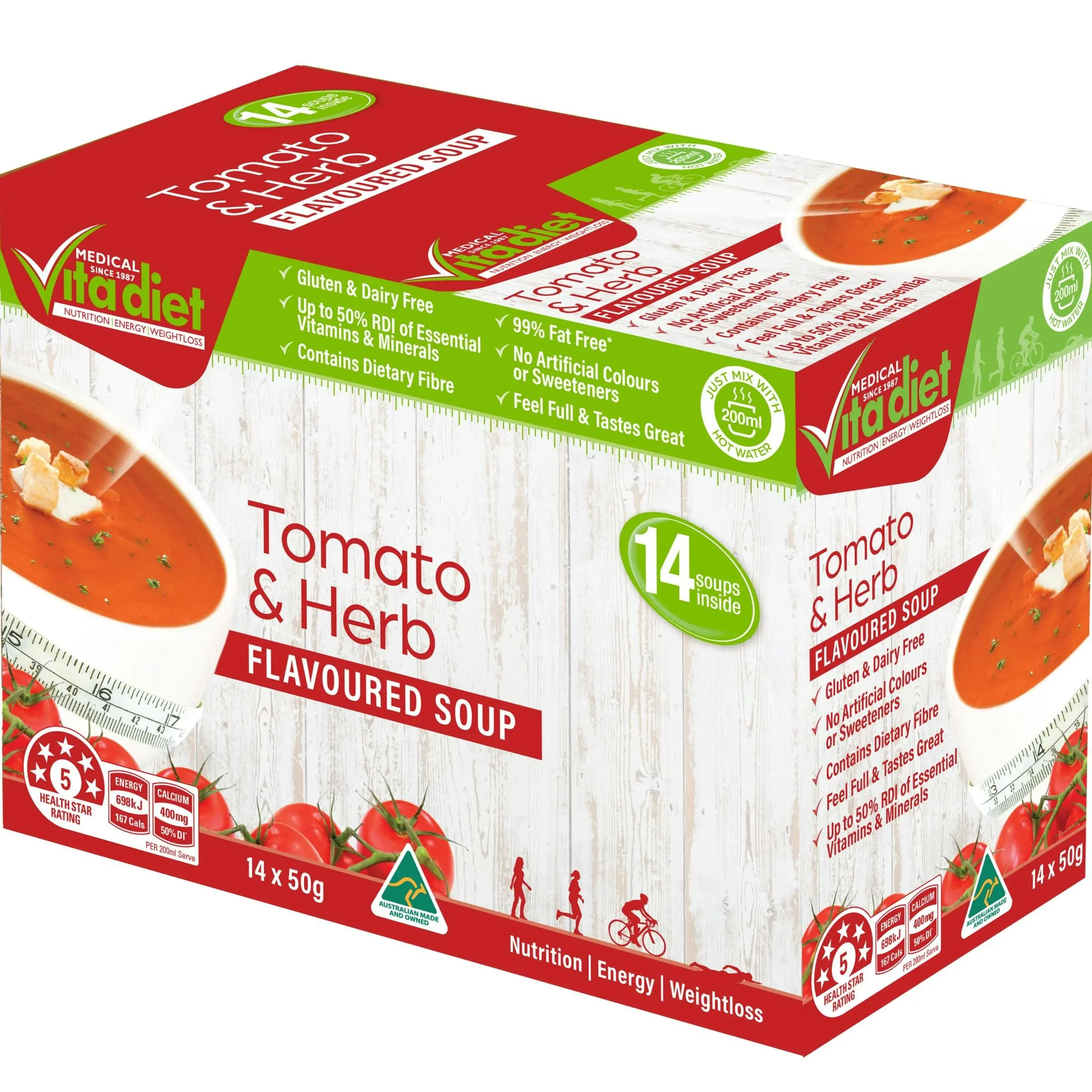 Vita Diet Soup Tomato & Herb 14 Pack