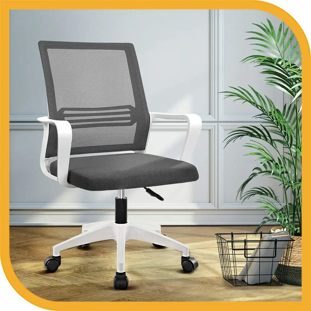 Furb Office Chair Computer Mesh Executive Chairs Study Work Lifting Seat White Dark Grey