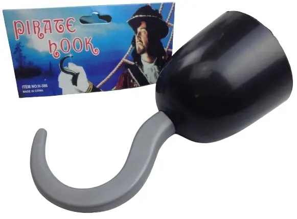 PIRATE HOOK Captain Hand Halloween Fancy Dress Up Costume Swashbuckler