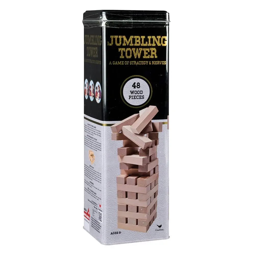 Classic 48pce Wooden Tumbling Tower in Tin