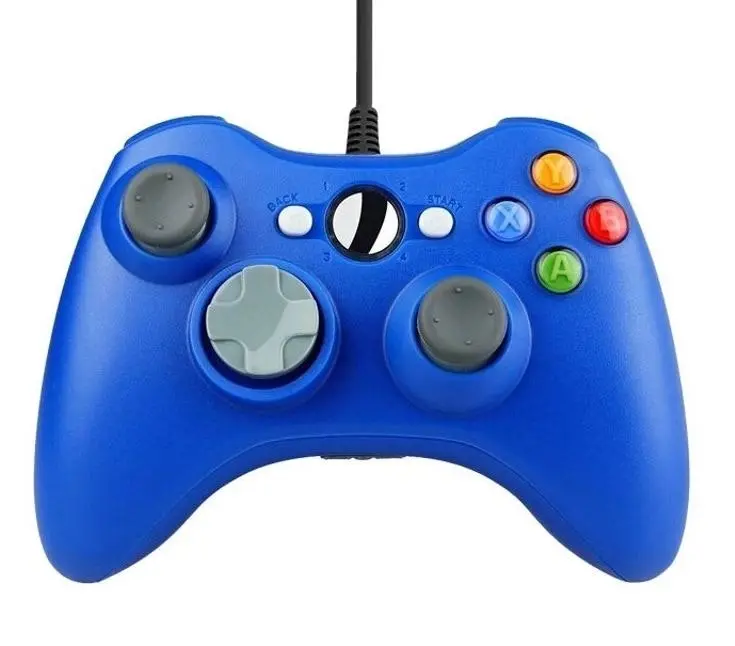 Controller For Microsoft Xbox 360 Console & Windows PC Compute Joystick Wired | Blue