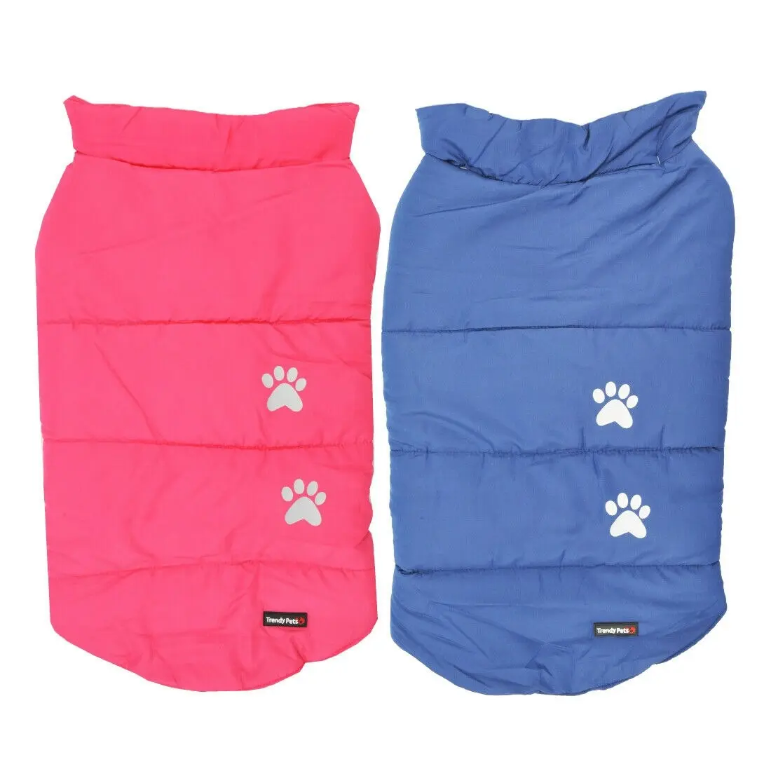 PawPrint - Dog Puffer Jacket 2pk Reversible Jacket with Fleece Lining assorted 45cm