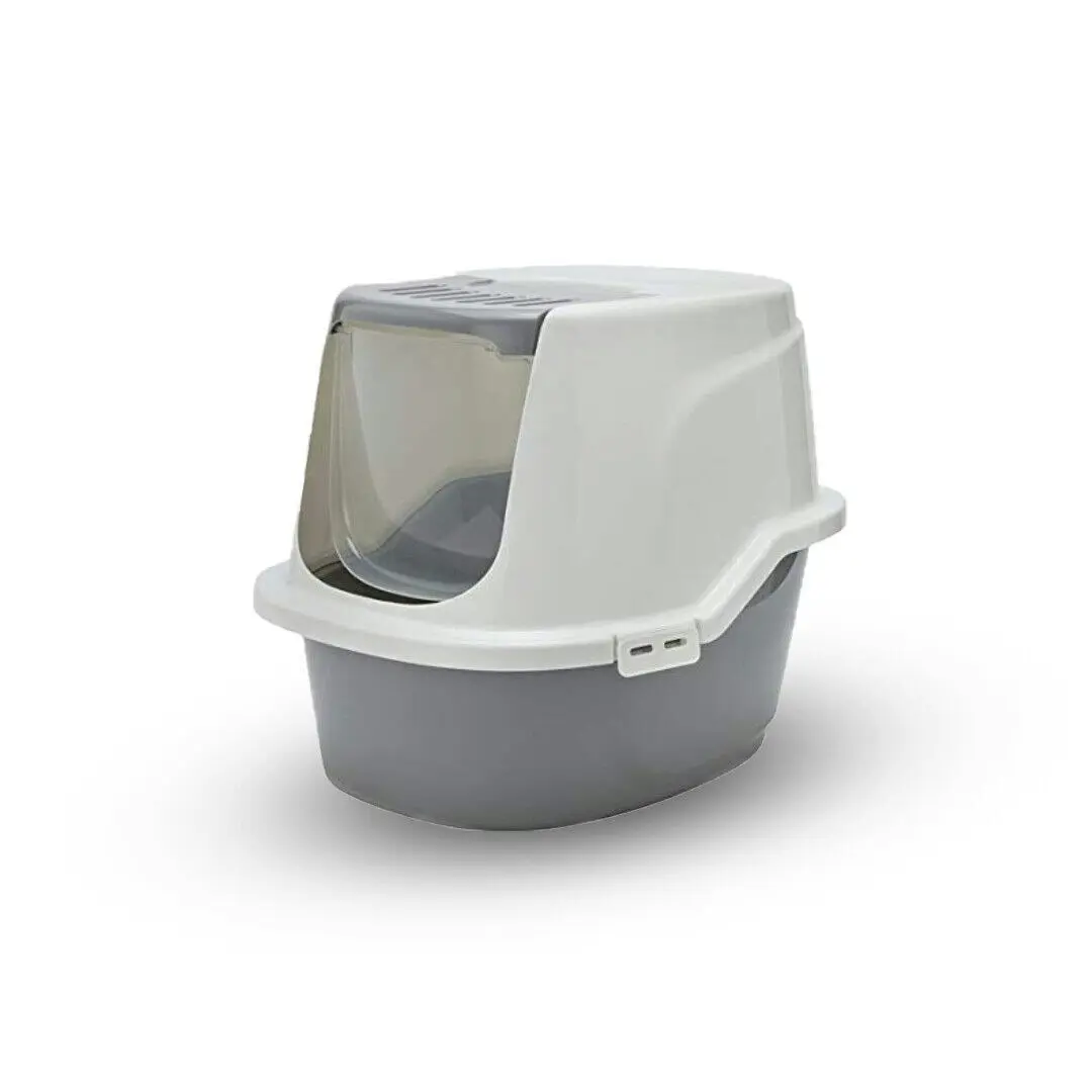 PaWise Cat Litter House With Door Pop Up Top Opening East To Clean Wide Door Portable Sanitary 48X38X40Cm