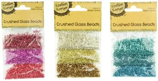 [3Pk] Krafters Korner Crushed Glass Beads - Multi Colors (7G)