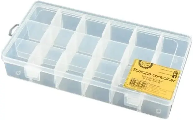 [2PK] Krafters Korner Small Craft Storage Container (13.3 x 7.2 x 2.2cm)