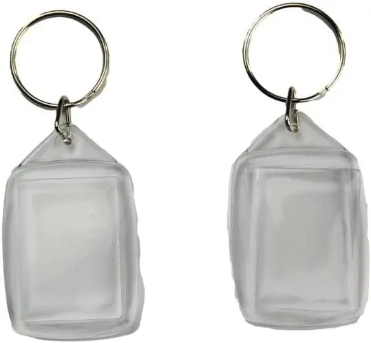 [2PCE] Krafters Korner Rectangle Key Chains - Clear (5.5 X 3.5CM)