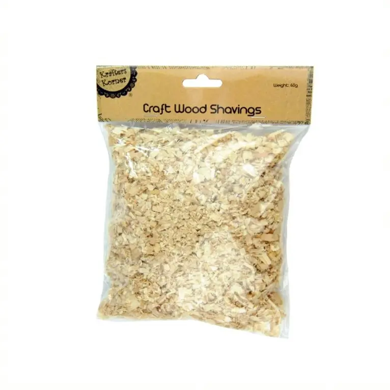 Krafters Korner Craft Wood Shavings - 60g Natural Colour Wood