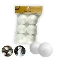 [6Pcs] Krafters Korner Foam Balls White (7Cm)