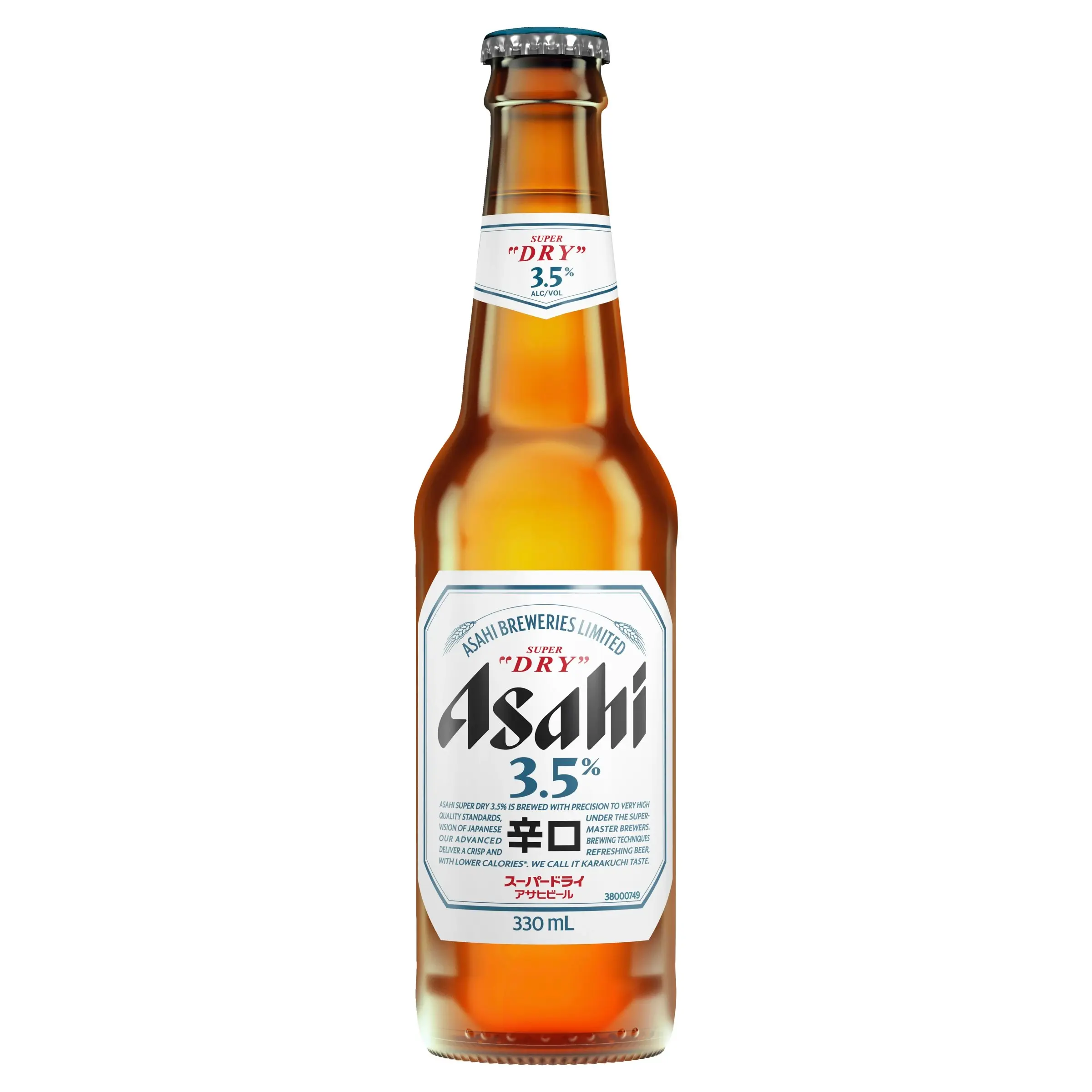 Asahi Super Dry 3.5% Beer Case 24 x 330mL Bottles