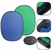 ProMaster Solid Pop-Up Background 6x7' Dual-Sided - Chromakey Green/Chomakey Blue