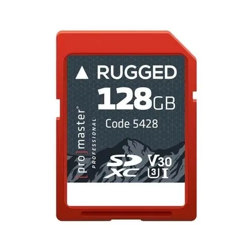 ProMaster SDXC Rugged 128GB 100MB/s UHS-1 U3 V30 Professional Memory Card