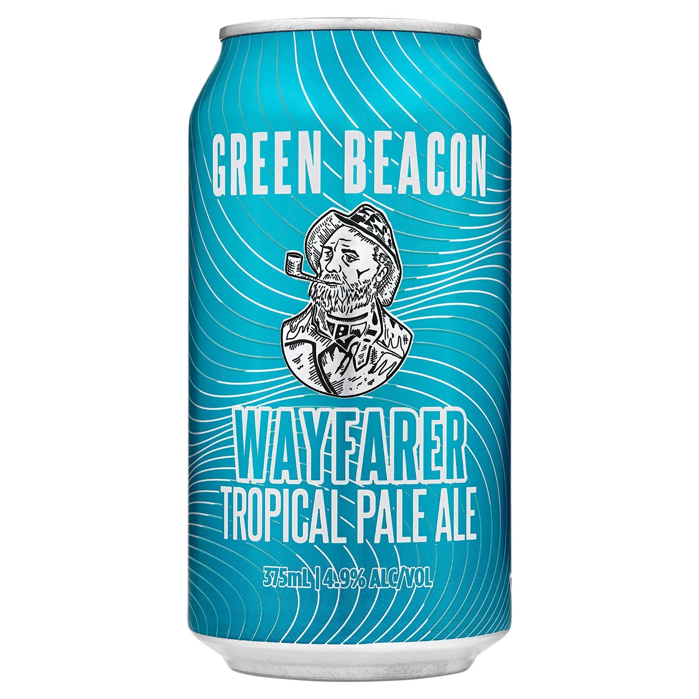 Green Beacon Wayfarer Tropical Pale Ale, Australian Craft Beer, Vibrant Fruit Flavours & Smooth Finish, 4.9% ABV, 375mL (Case of 16 Cans)