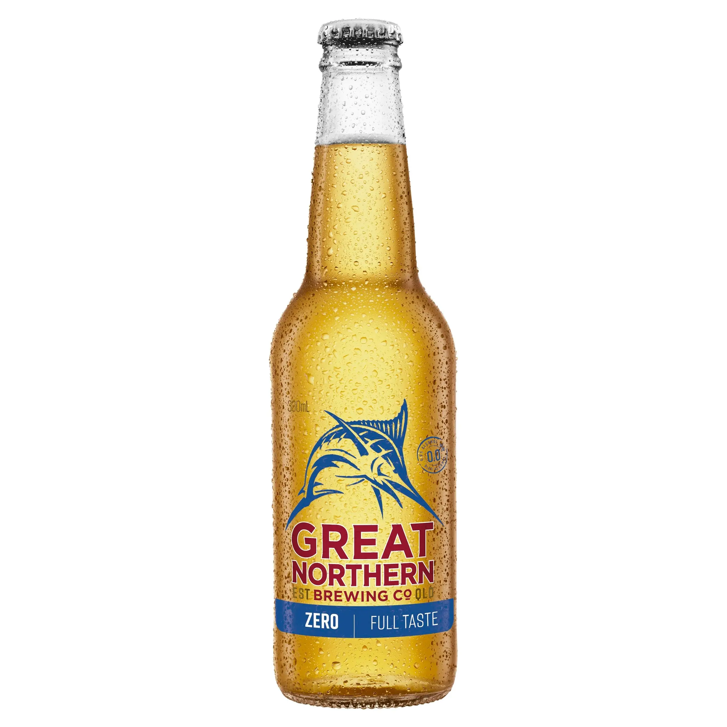 Great Northern Zero, Non-Alcoholic Beer, Crisp & Clean Finish, 0% ABV, 330mL (Case of 24 Bottles)