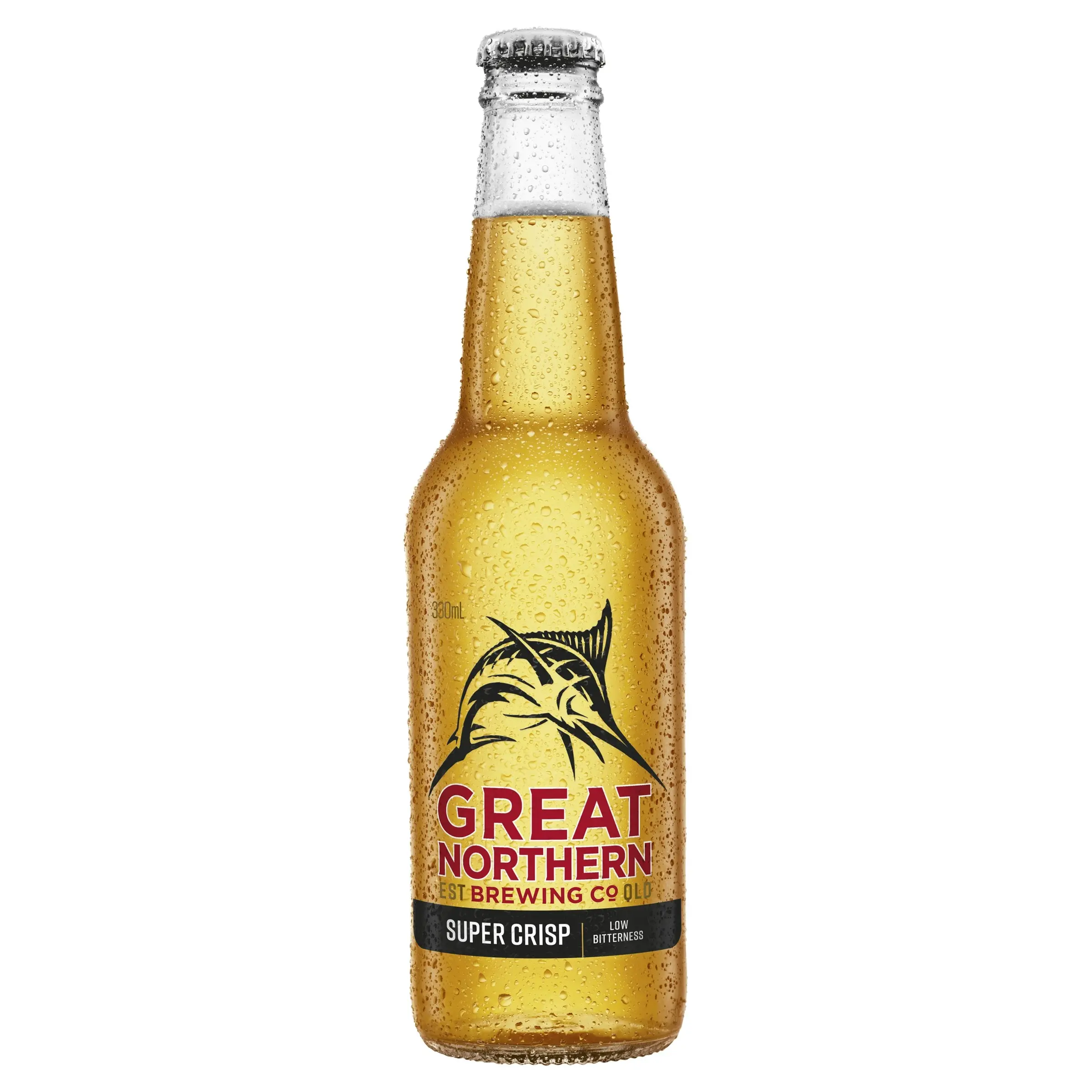 Great Northern Super Crisp Lager, Smooth & Refreshing Finish, 3.5% ABV, 330mL (Case of 24 Bottles)