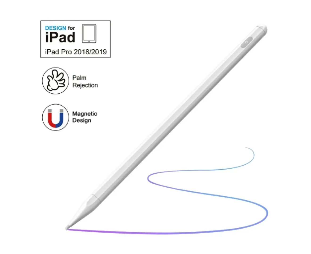 NexGen Active Stylus Pen For iPad Pro 11/10.3/12.9/9.7 Prevent Accidental Touch Magnetic Capacitive Apple Pencil