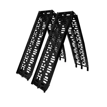 Heavy Duty Deluxe Folding Powdercoated Black Aluminium Ramps