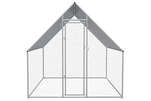 Outdoor Chicken Cage Galvanised Steel - 2m x 2m x 1.92 m