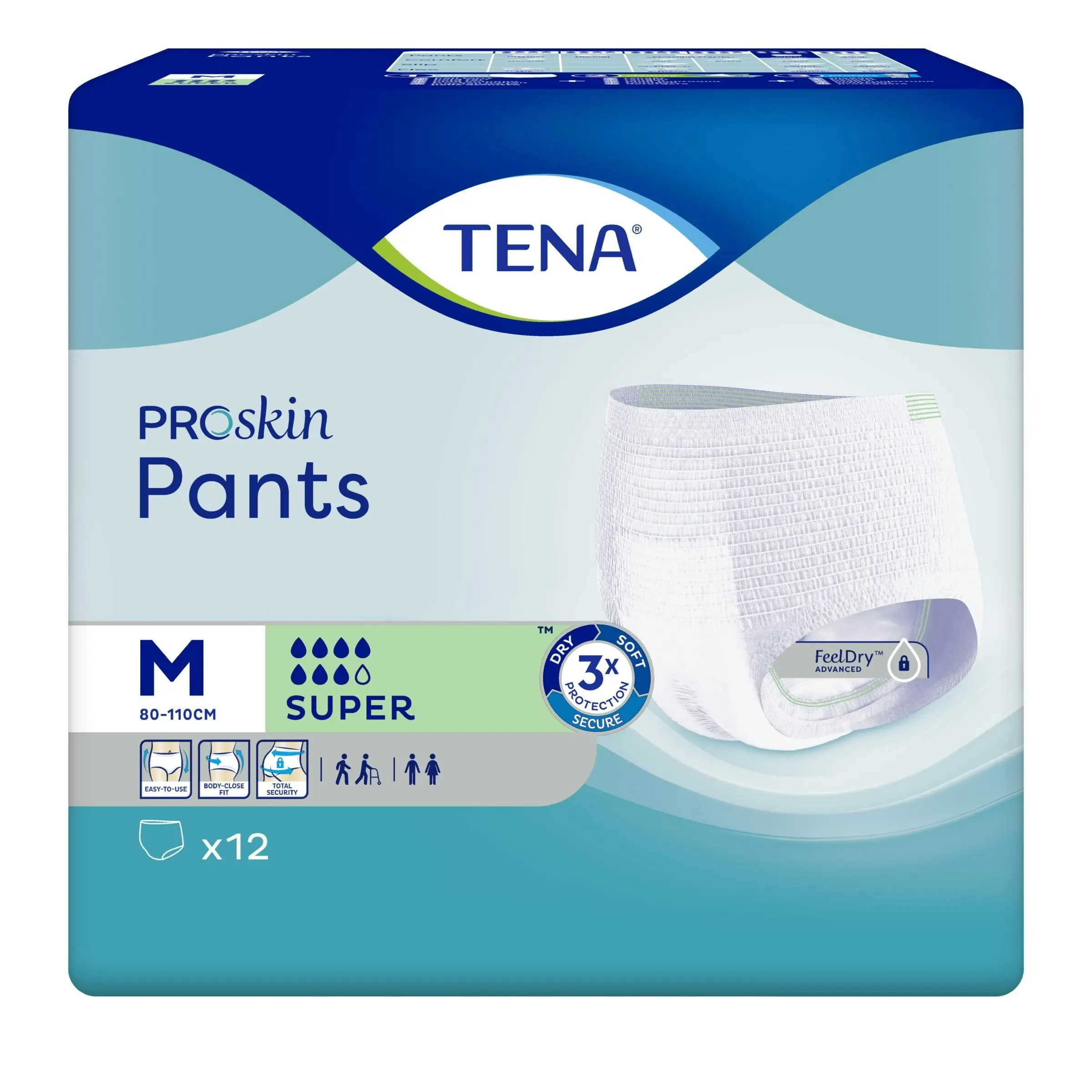 TENA ProSkin Pants Super Medium 12 Pack