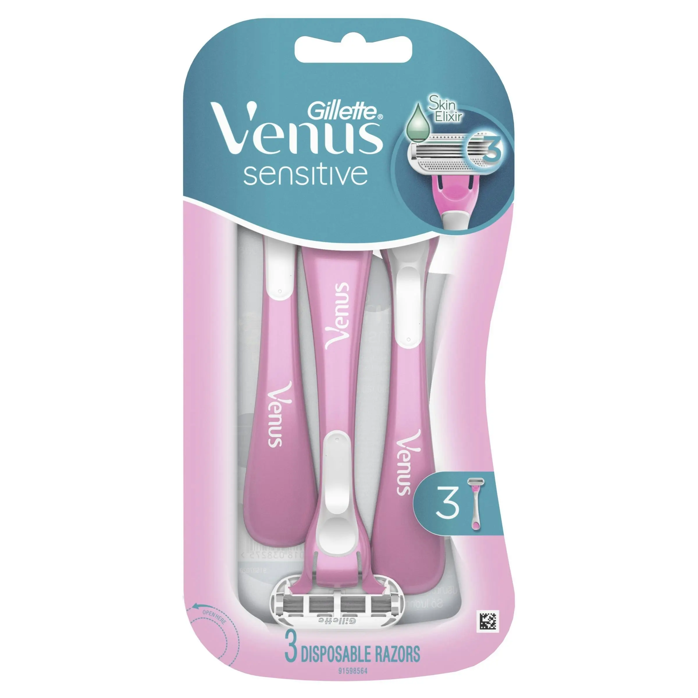 Gillette Venus Sensitive Women's Disposable Razors 3 Pack