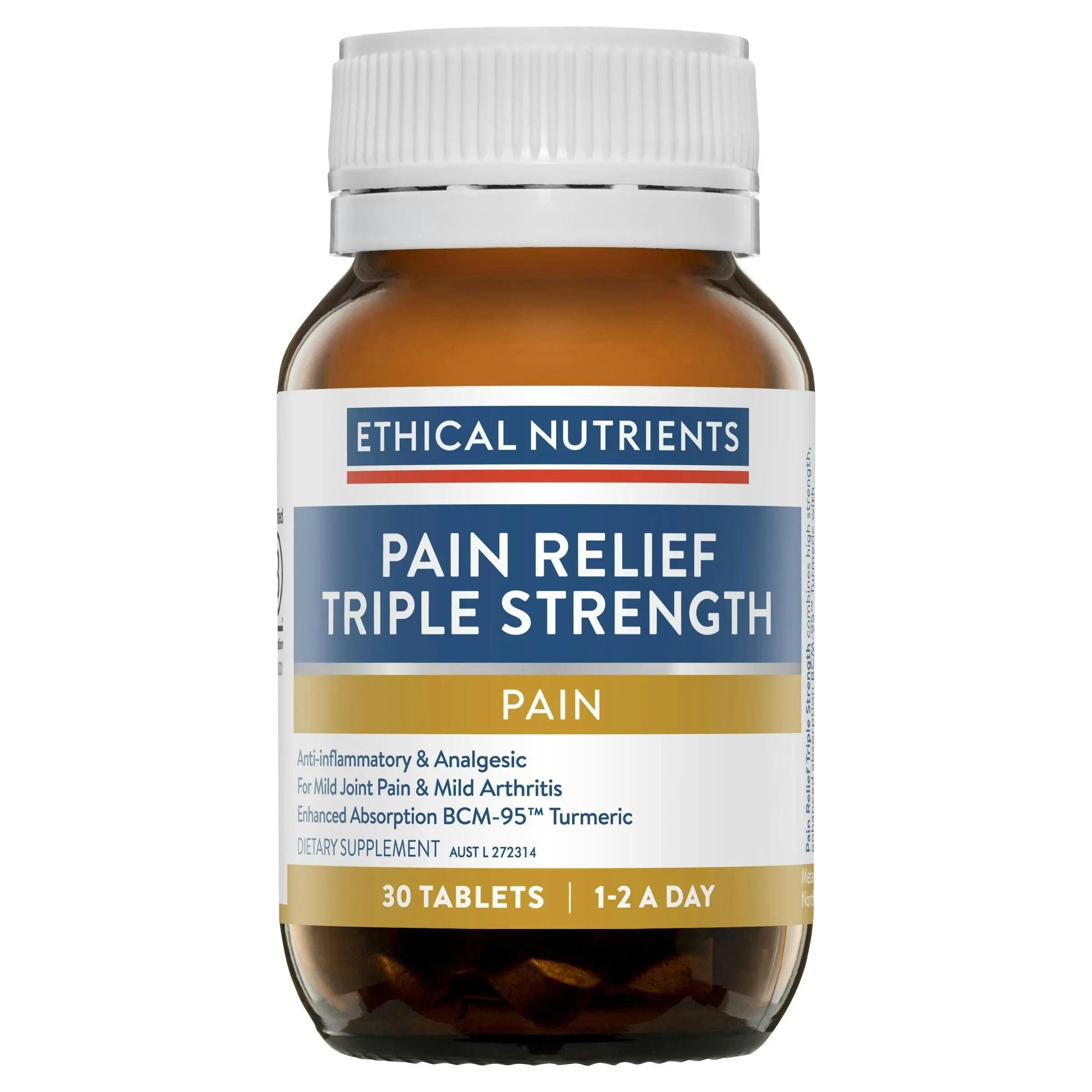 Ethical Nutrients Pain Relief Triple Strength with Turmeric 30 Tablets