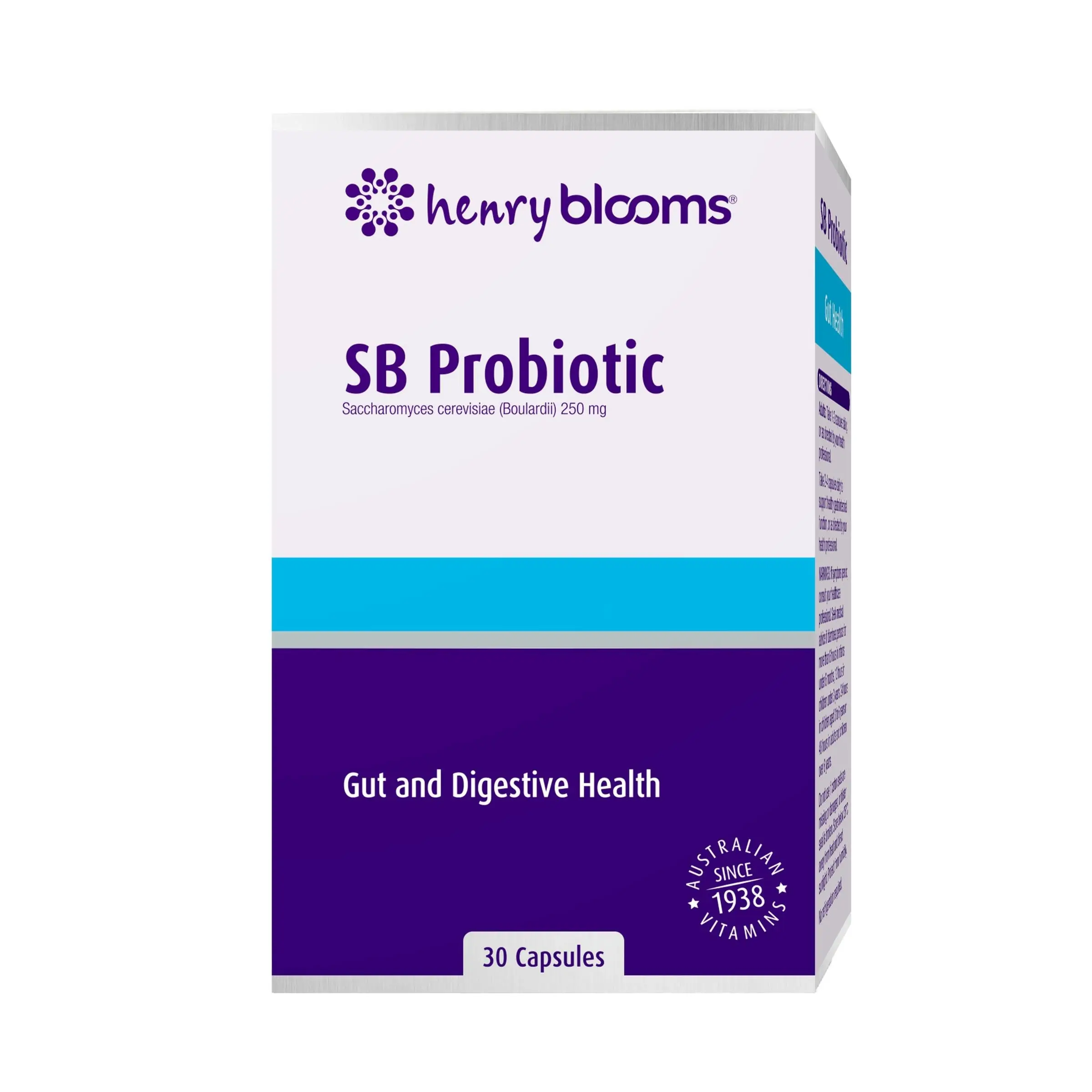 Henry Blooms Sb Probiotic Gut Health 30 Vegetarian Capsules