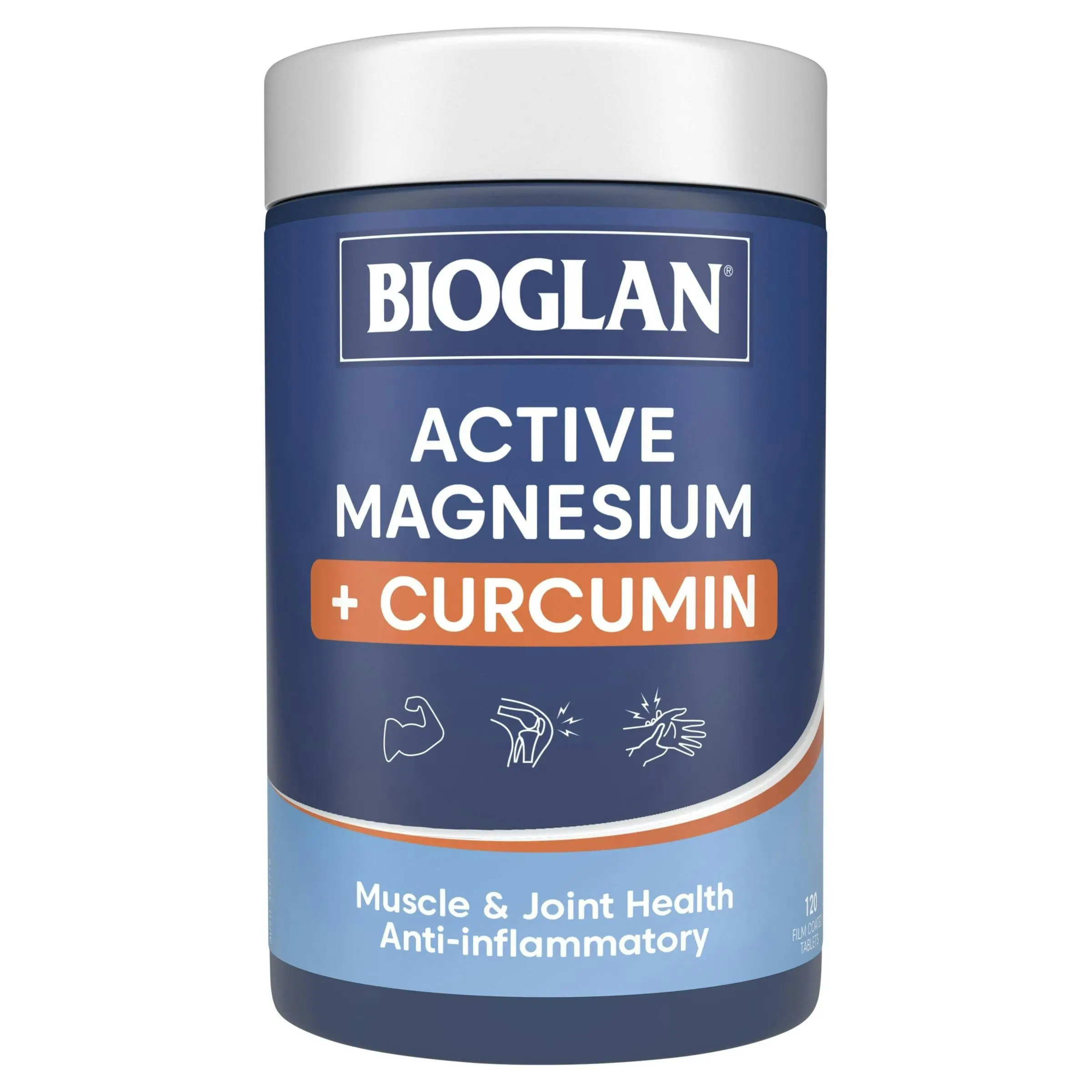 Bioglan Active Magnesium + Curcumin 120 Tablets