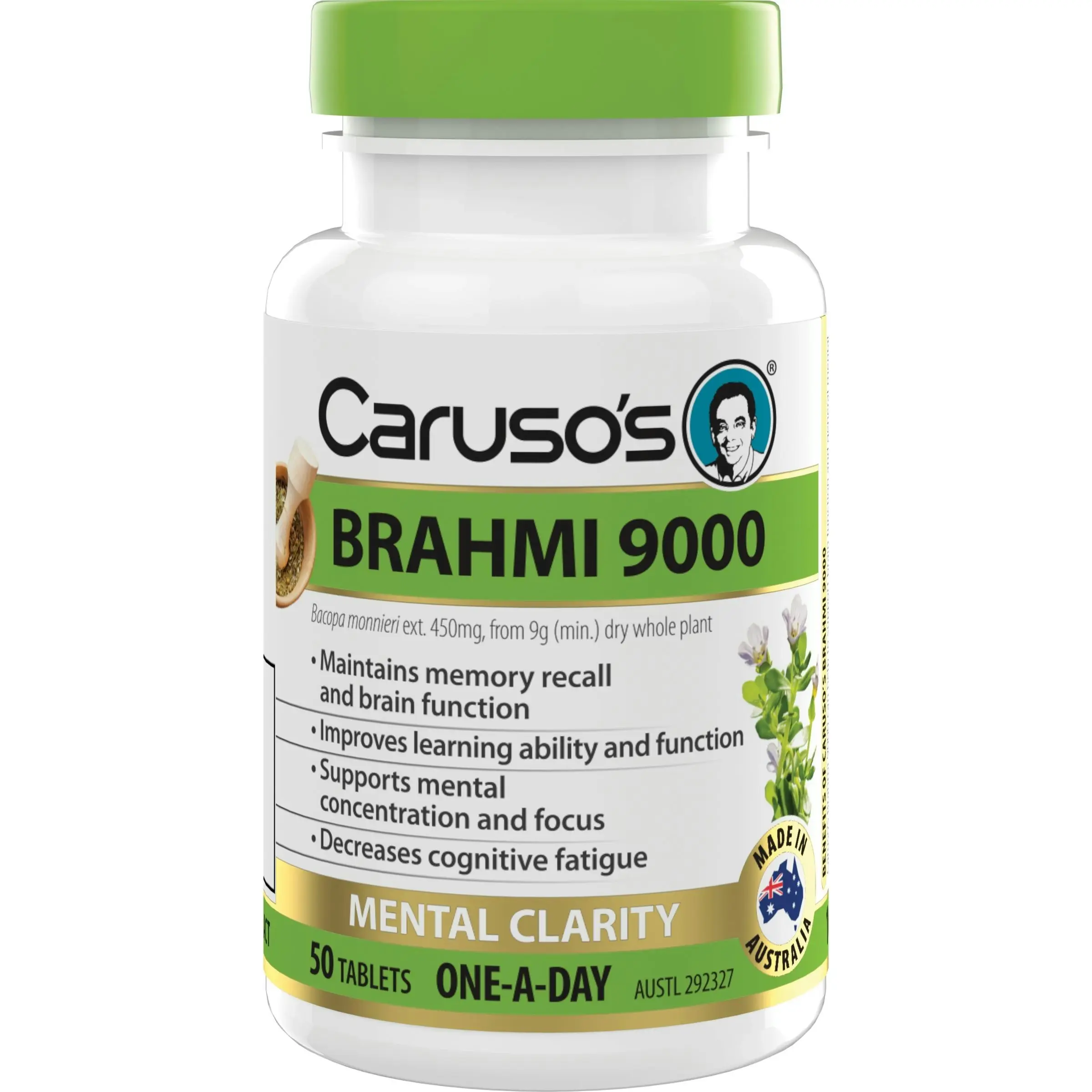 Caruso's Natural Health Brahmi 9000 50 Tablets