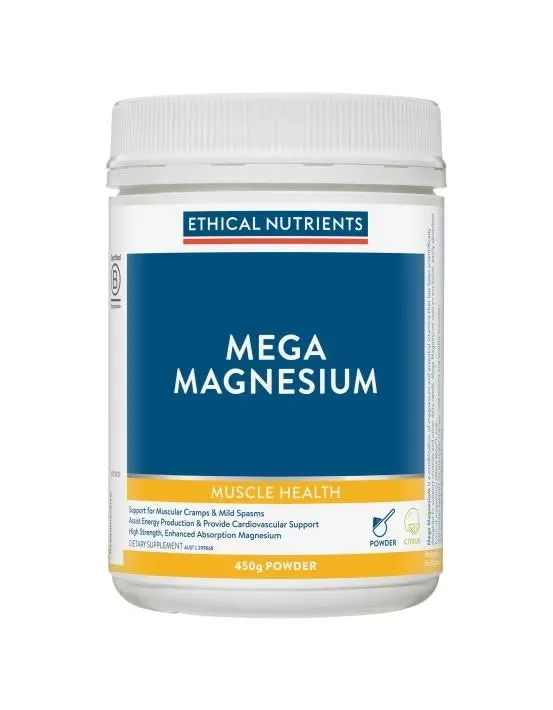 Ethical Nutrients Mega Magnesium Powder Citrus 450g