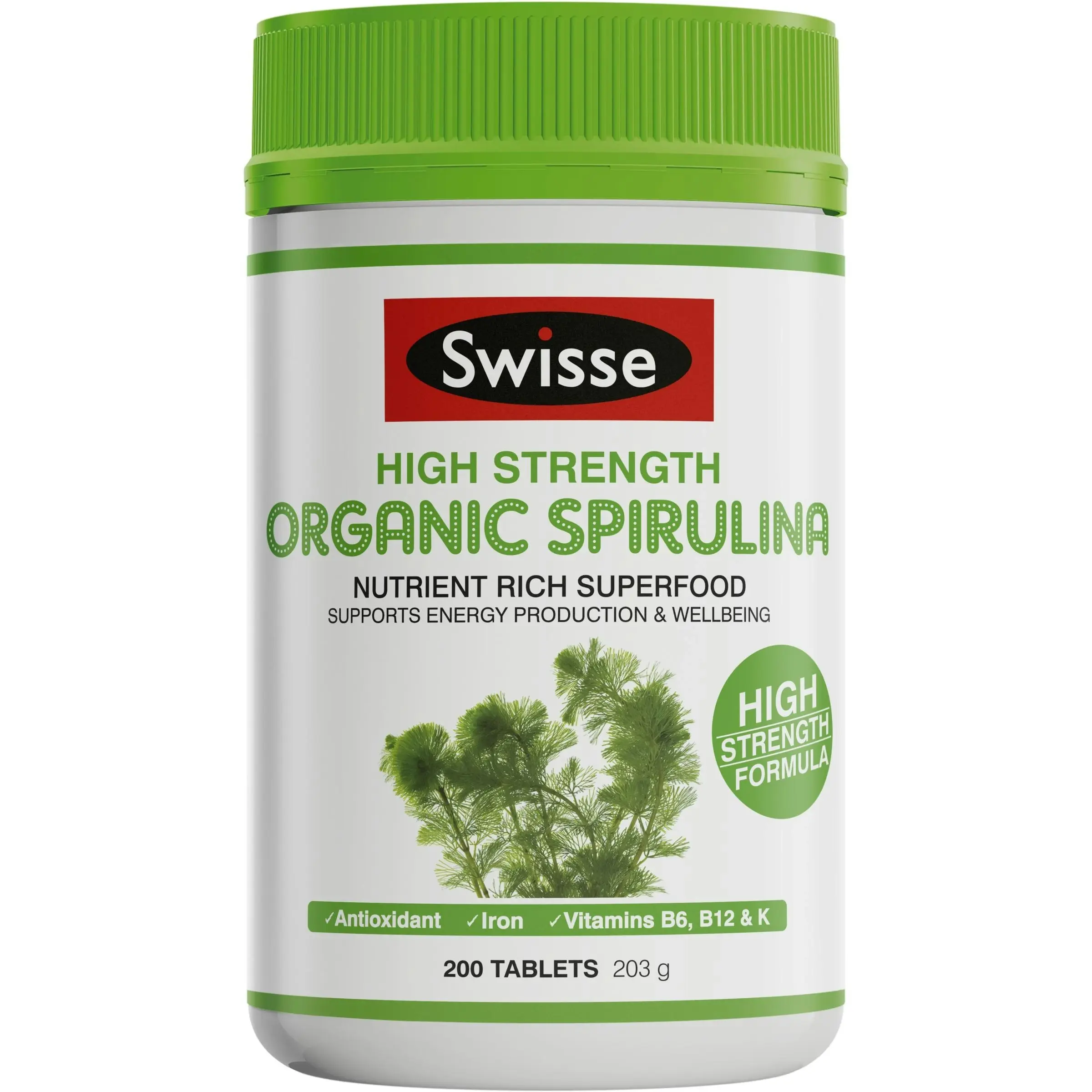 Swisse High Strength Organic Spirulina 200 Tablets