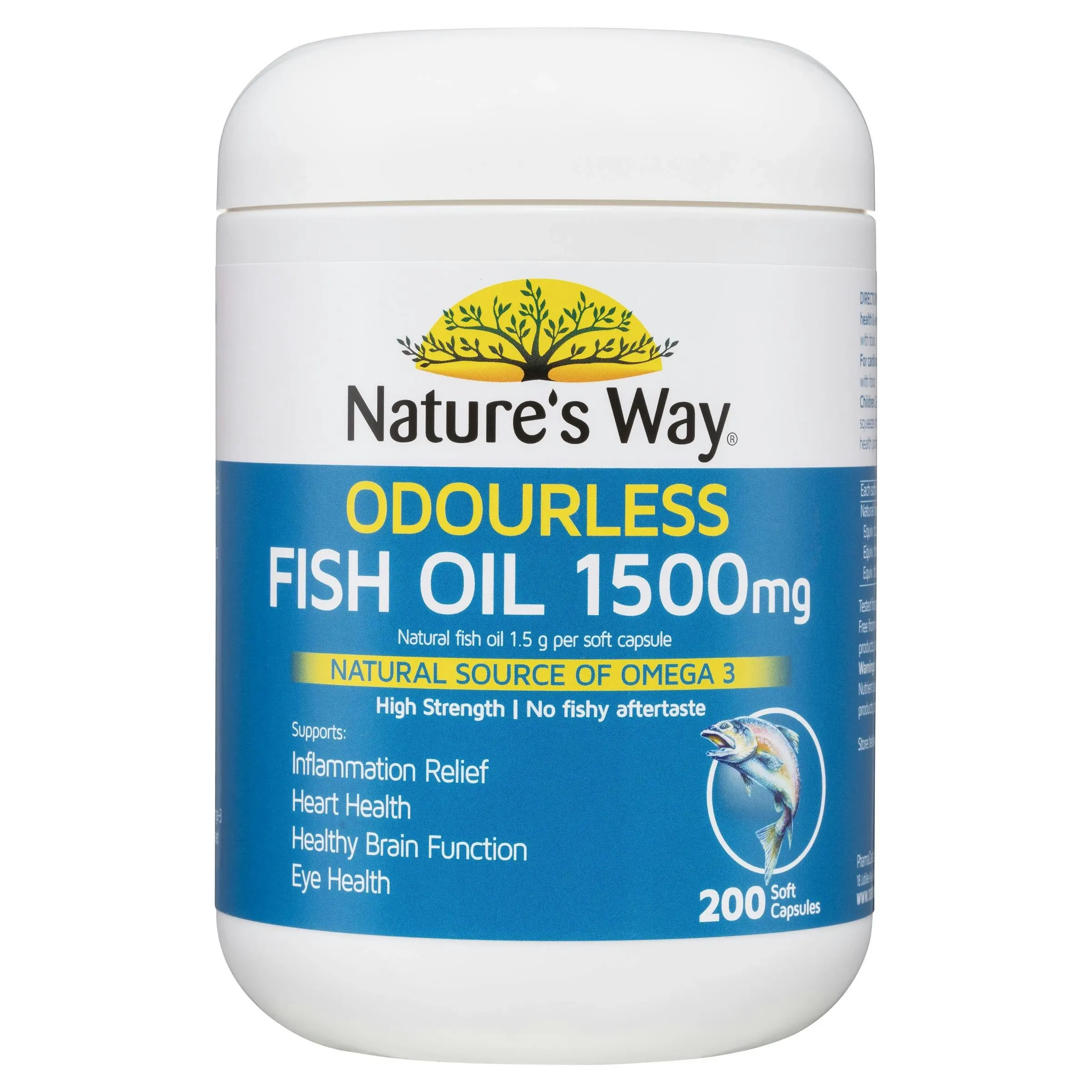 Nature's Way Odourless Fish Oil 1500mg 200 Capsules