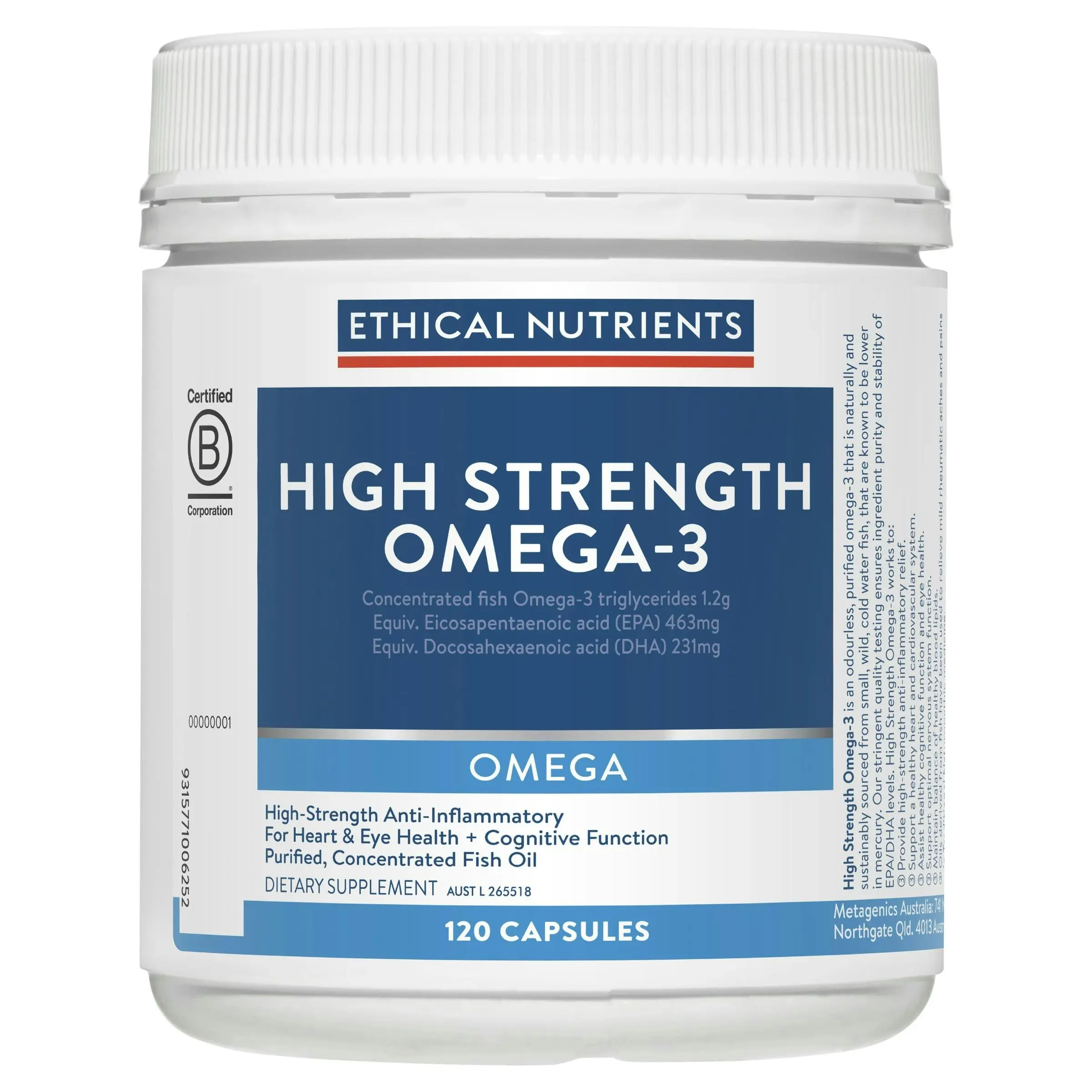 Ethical Nutrients High Strength Omega-3 120 Capsules