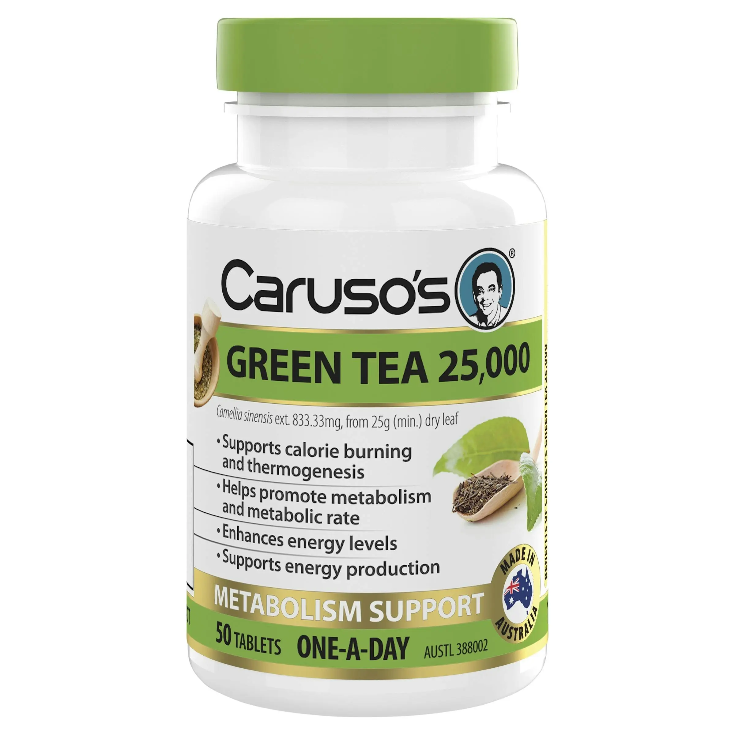 Caruso's Natural Health Green Tea 50 Tablets