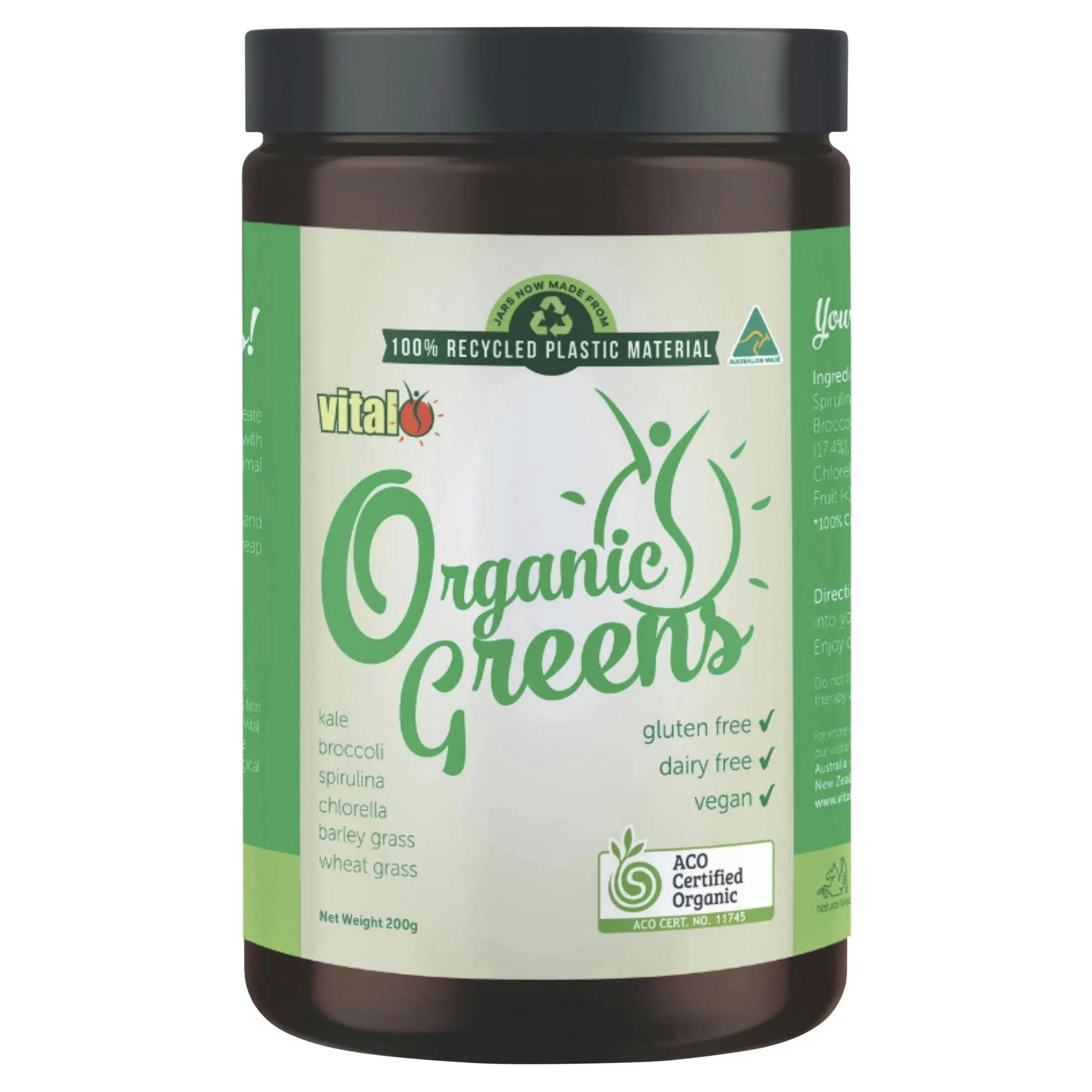 Vital Organic Just Greens Powder 200g