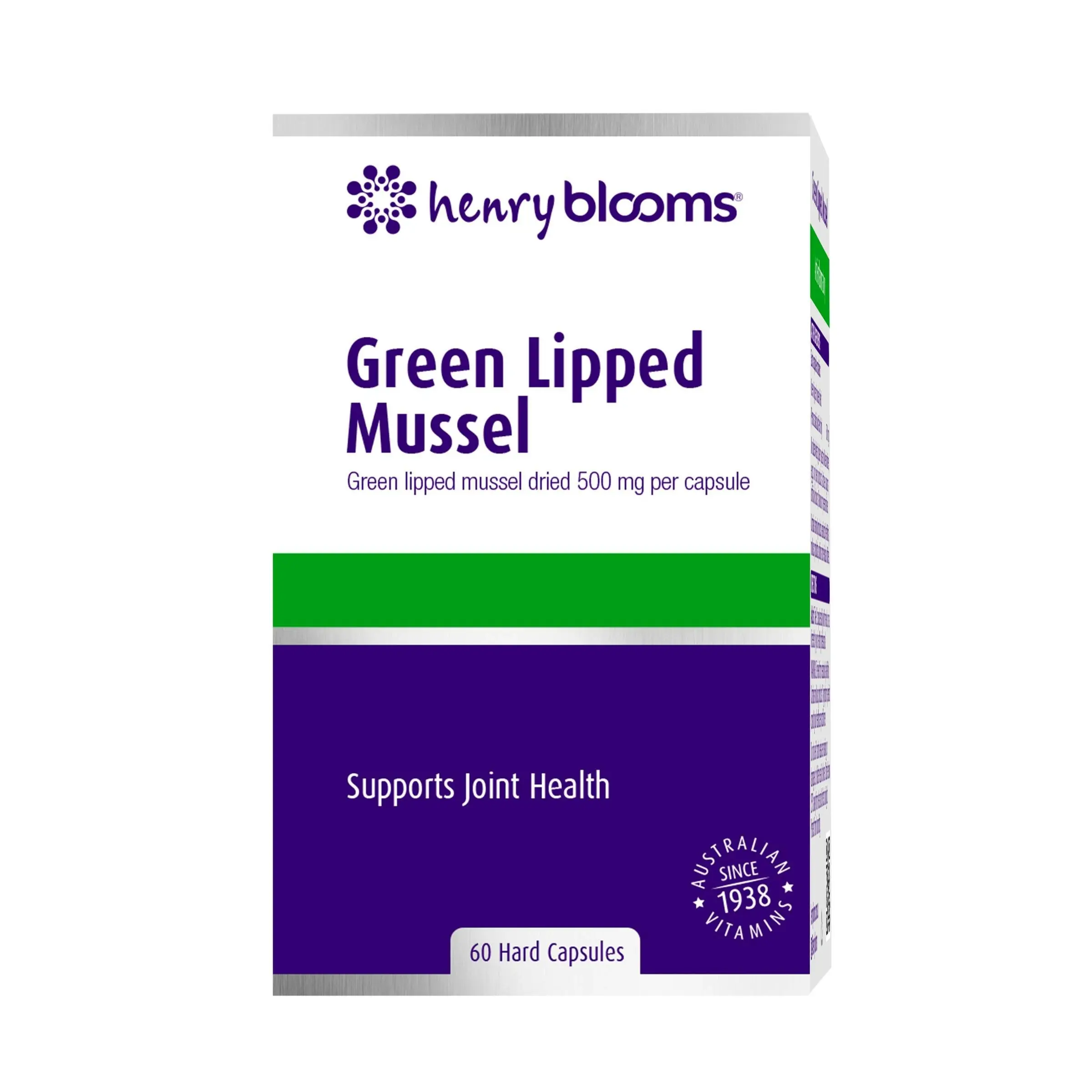 Henry Blooms Green Lipped Mussel 500Mg 60 Capsules