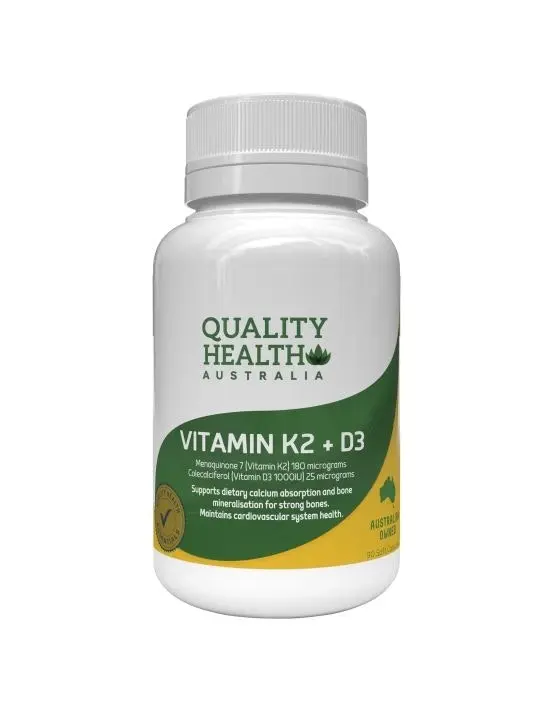 Quality Health Vitamin K2 + D3 90 Capsules