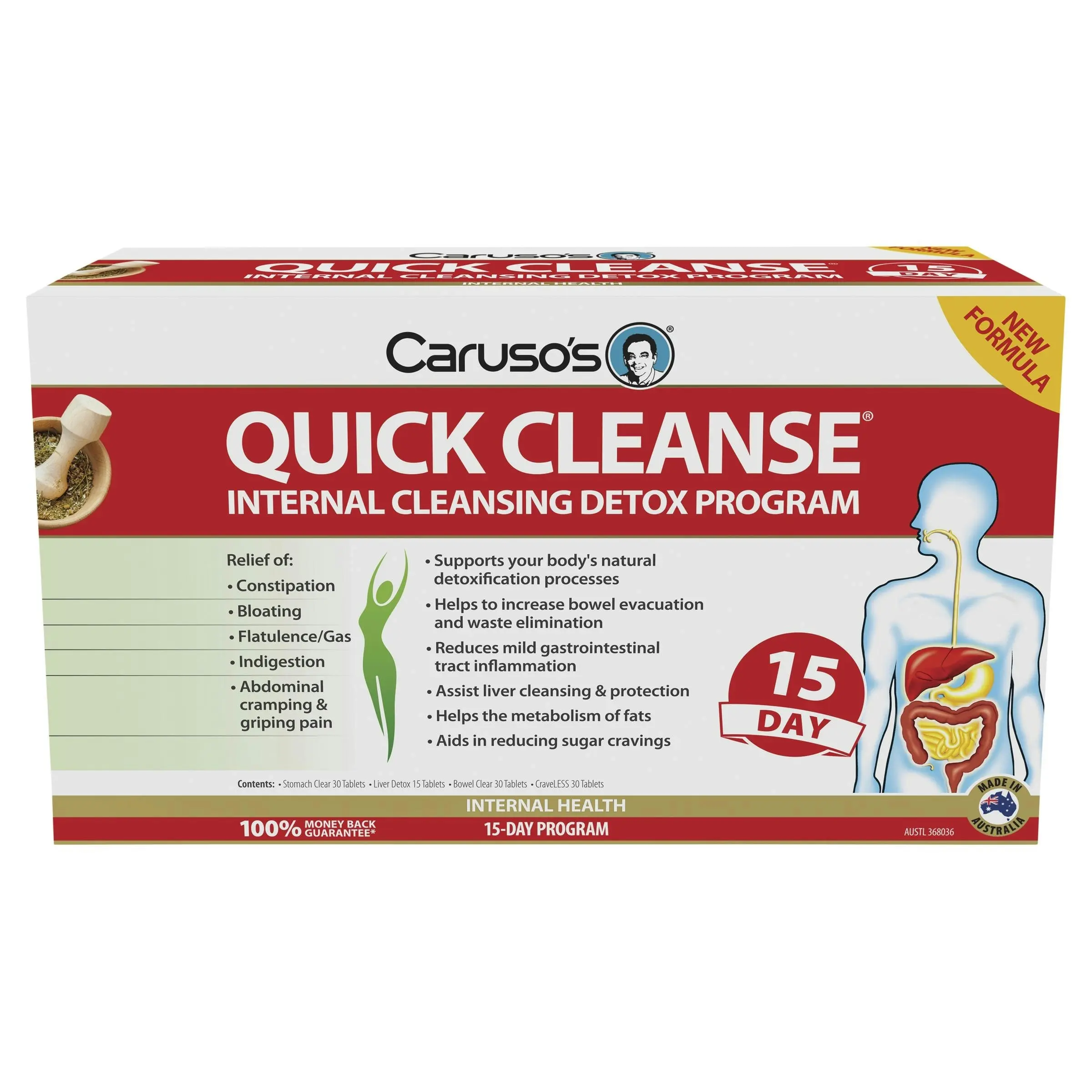 Caruso's Natural Health Quick Cleanse 15 Day Detox Program Kit