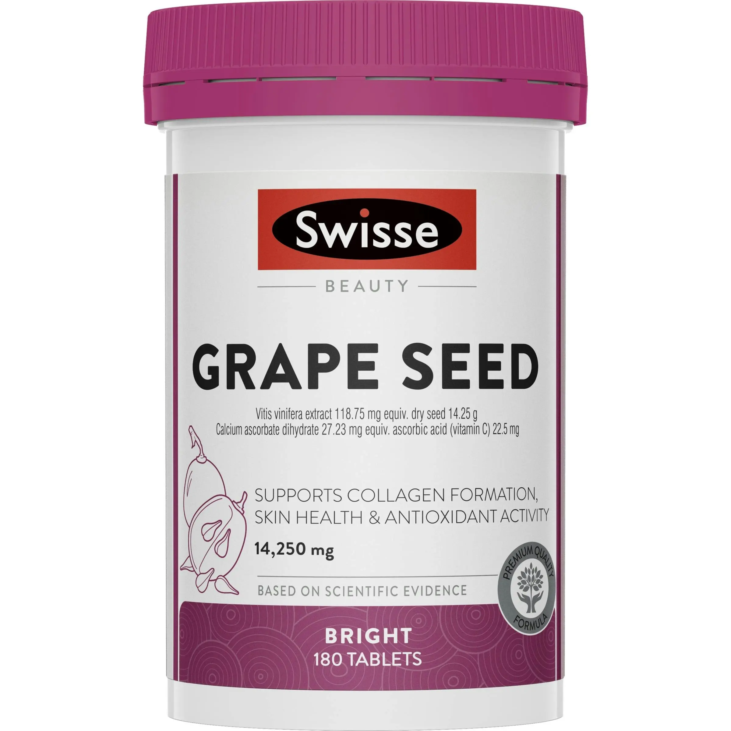 Swisse Beauty Grape Seed 14,250mg 180 Tablets