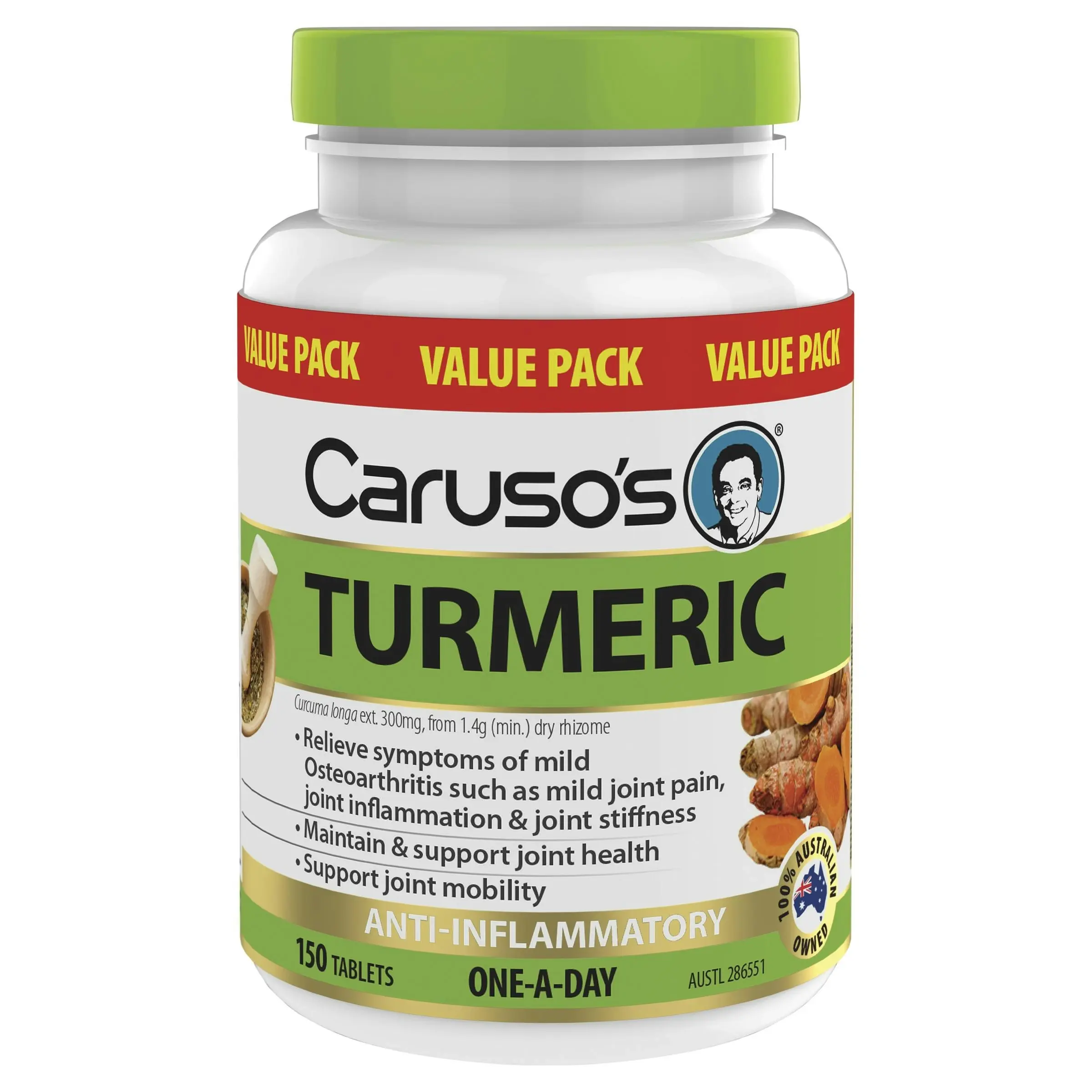 Caruso's Natural Health Turmeric 150 Tablets